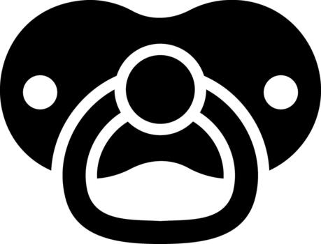 pacifier solid glyph icon vector
