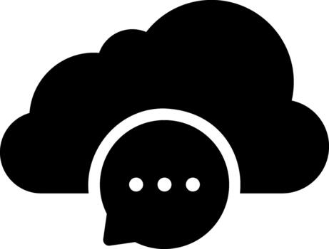 cloud solid glyph icon vector