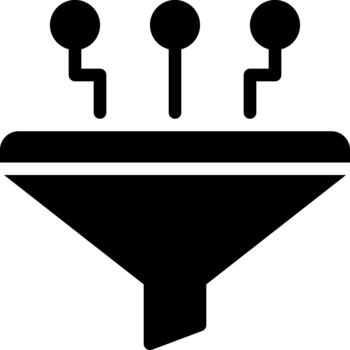 filter solid glyph icon vector