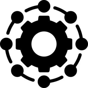 process glyph solid icon vector