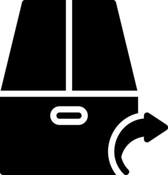 Send solid glyph icon vector