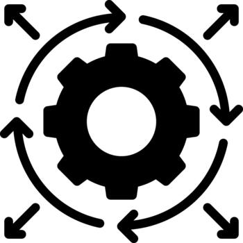 workflow solid glyph icon vector