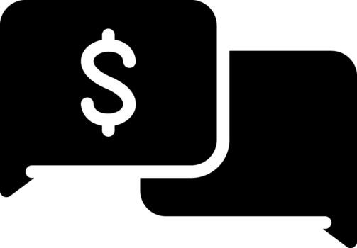 conversation solid glyph icon vector