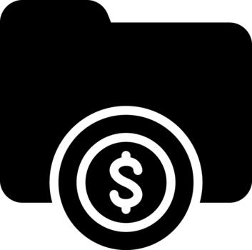 folder solid glyph icon vector