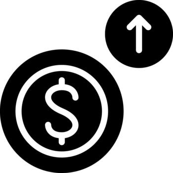 send glyph icon solid vector