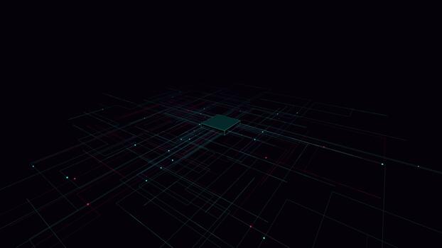 astratto digitale Rete in lavorazione dati flusso visualizzazione video