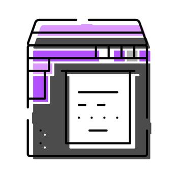Web browser application interface displaying online document vector