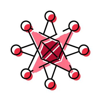 digital red estructura creando datos conexión sistema vector