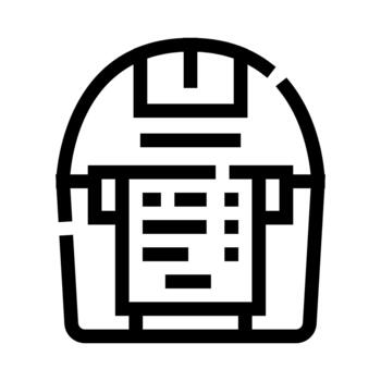 Computer device processing data line icon concept vector
