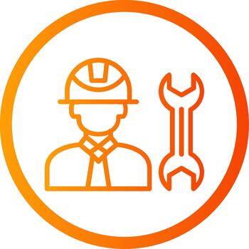 ingeniero resumido marco objeto icono vector