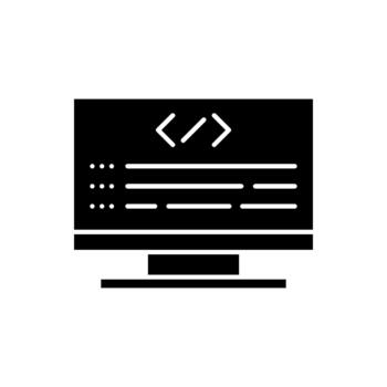 web programación software desarrollo icono vector