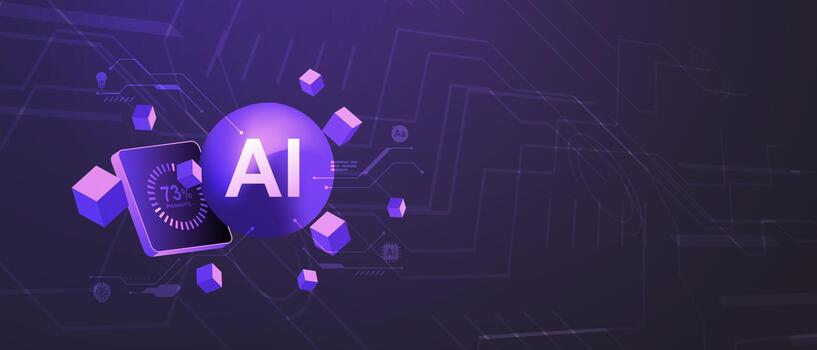 ai Procesando sistema tecnología antecedentes vector
