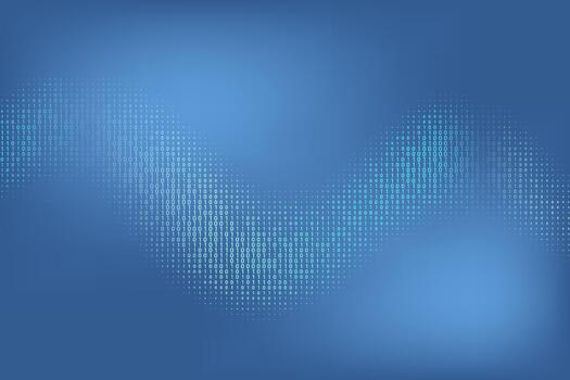 azul binario datos ola digital tecnología antecedentes vector