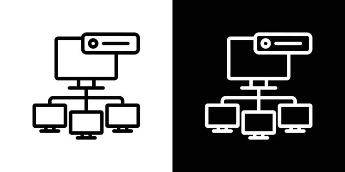Computer Network Icon Sheet vector