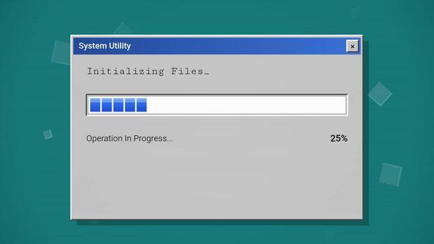 systemet verktyg initiering filer framsteg bar dator läser in video