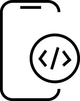 Smartphone Programming and Application Coding Icon vector