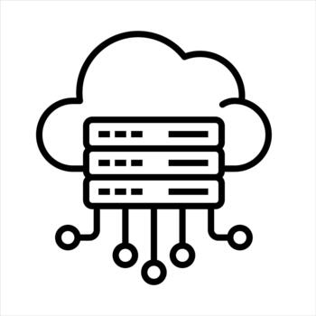 Cloud Computing icon line vector