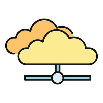 Cloud computing storing and sharing data infrastructure vector