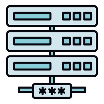 datos servidor seguridad proteger base de datos red información vector