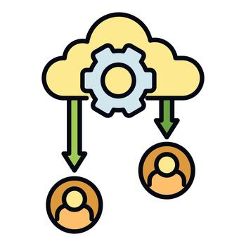 Cloud computing managing user data workflow distribution vector