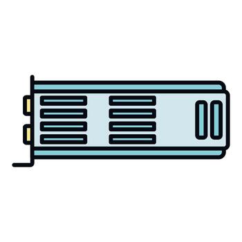 gráficos Procesando unidad computadora hardware icono vector