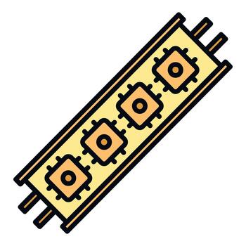 Computer ram module with microchips storing data vector