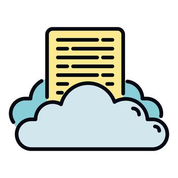 Document file storing in cloud computing network vector