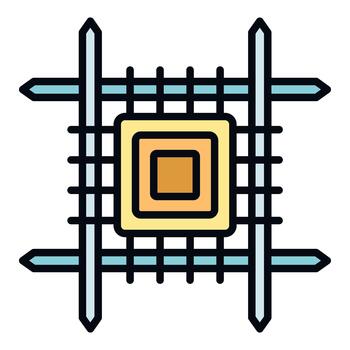 Microchip processor central processing unit electronic hardware technology vector