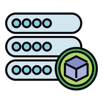 Database server managing data storage and computing cloud vector