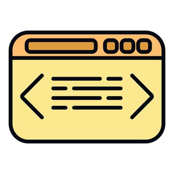 web navegador interfaz demostración desarrollo código programación vector