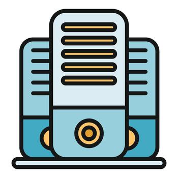 servidor estante datos almacenamiento Marco principal informática icono vector