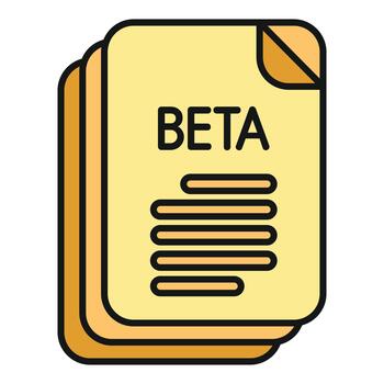 Beta version testing feedback document icon vector