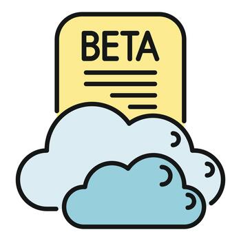 beta pruebas software desarrollo nube servicios concepto vector