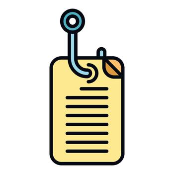 Phishing hook pulling data document scam concept vector