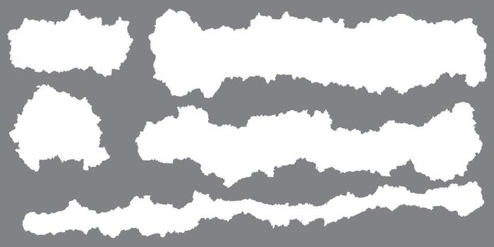 Rustic Torn Paper Elements vector