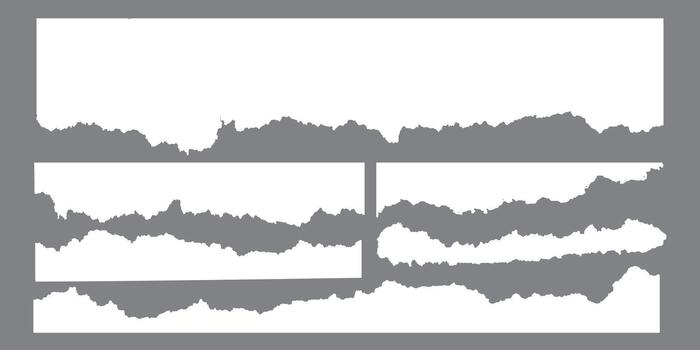 Torn Sheet Border Bundle vector