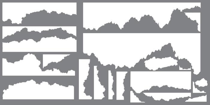 creativo Rasgado borde elementos vector
