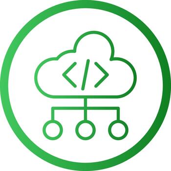 nube codificación Delgado gráfico forma marca vector