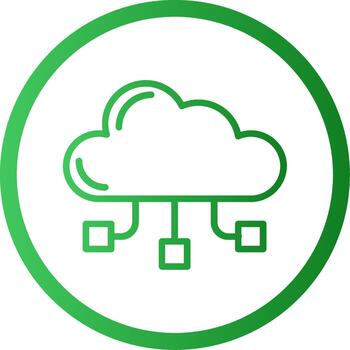 nube informática web estilo gráfico elemento vector