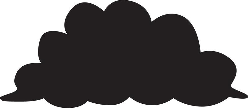 Cloud Large B - Solid Shape vector