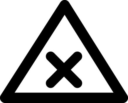 X Framed in Triangle - Solid Shape vector