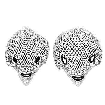 Alien horror face vector
