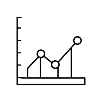 Line Graph with Data Points Illustration vector