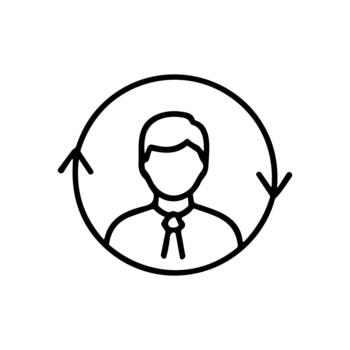 User Profile Cycle Icon vector