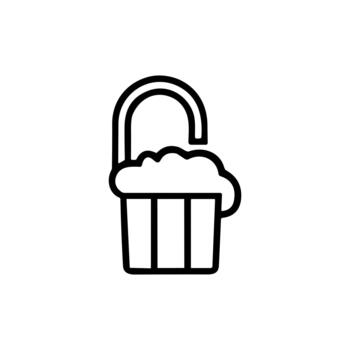 Open Padlock with Cloud Inside vector