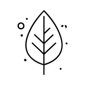 Simple Leaf Icon with Dots vector