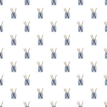 Reed diffuser pattern creating repeating aromatherapy design vector