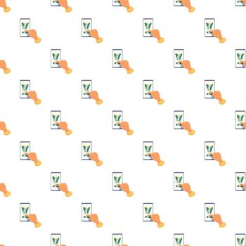 mano utilizando teléfono inteligente solicitud modelo para móvil Interacción vector