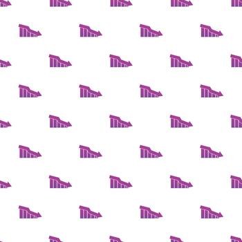 Seamless pattern showing financial decrease and economic recession vector