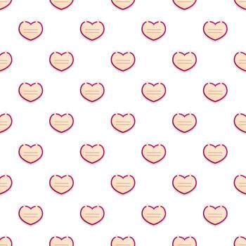 repitiendo corazón forma modelo con mensaje notas vector